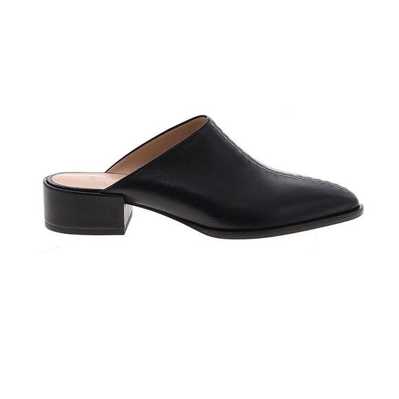 NWT Sylven New York Black Cass Mule Blue Stitching Vegan Leather 40 - Picture 3 of 3